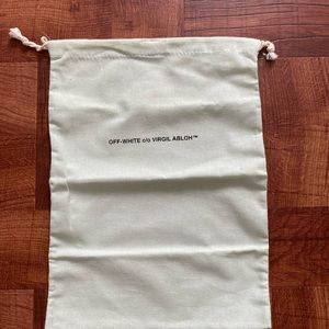 Off white dust bag